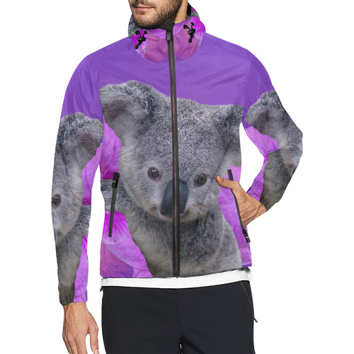 Koala and Orchid Unisex All Over Print Windbreaker (Model H23)