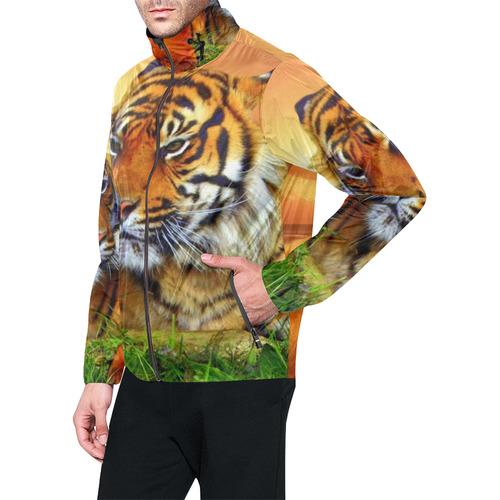 Sumatran Tiger Unisex All Over Print Windbreaker (Model H23)