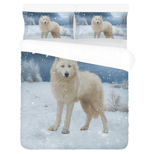 Awesome arctic wolf 3-Piece Bedding Set