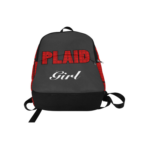 Plaid Girl - Plaid Red & Black VAS2 Fabric Backpack for Adult (Model 1659)