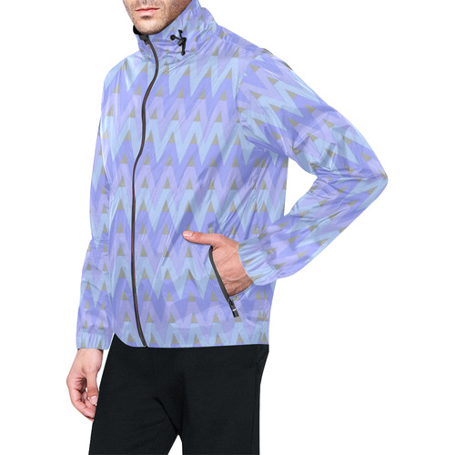 Winter Chevrons Unisex All Over Print Windbreaker (Model H23)