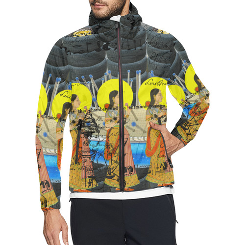 1, 2, 3 V Unisex All Over Print Windbreaker (Model H23)