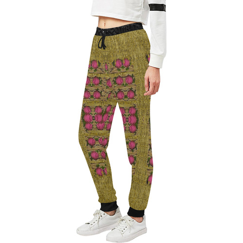 Bloom in gold shine and you shall be strong Unisex All Over Print Sweatpants (Model L11)