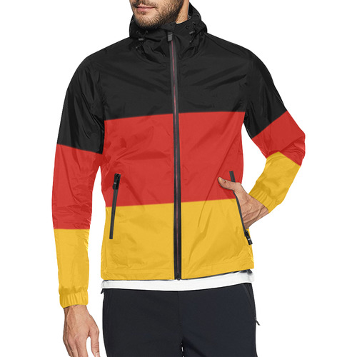 German Flag Colored Stripes Unisex All Over Print Windbreaker (Model H23)