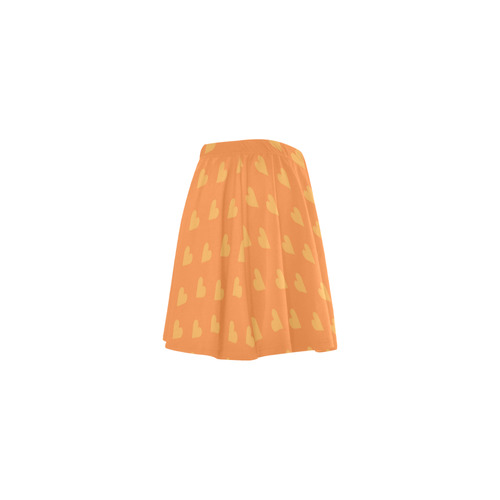 Heart Pattern Orange VAS2 Mini Skating Skirt (Model D36)