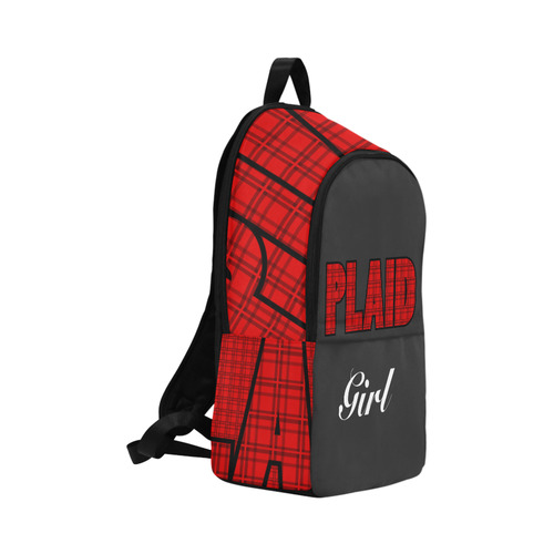 Plaid Girl - Plaid Red & Black VAS2 Fabric Backpack for Adult (Model 1659)
