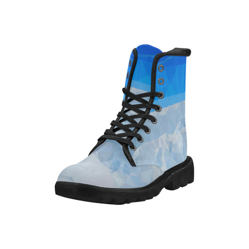 Iceberg Antarctica Low Poly Nature Landscape Martin Boots for Women (Black) (Model 1203H)