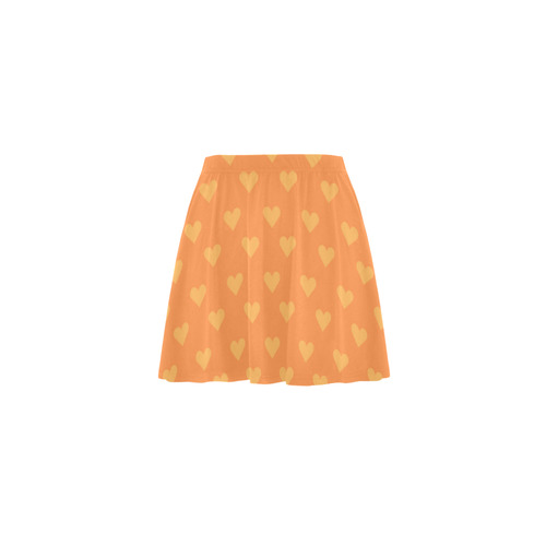 Heart Pattern Orange VAS2 Mini Skating Skirt (Model D36)