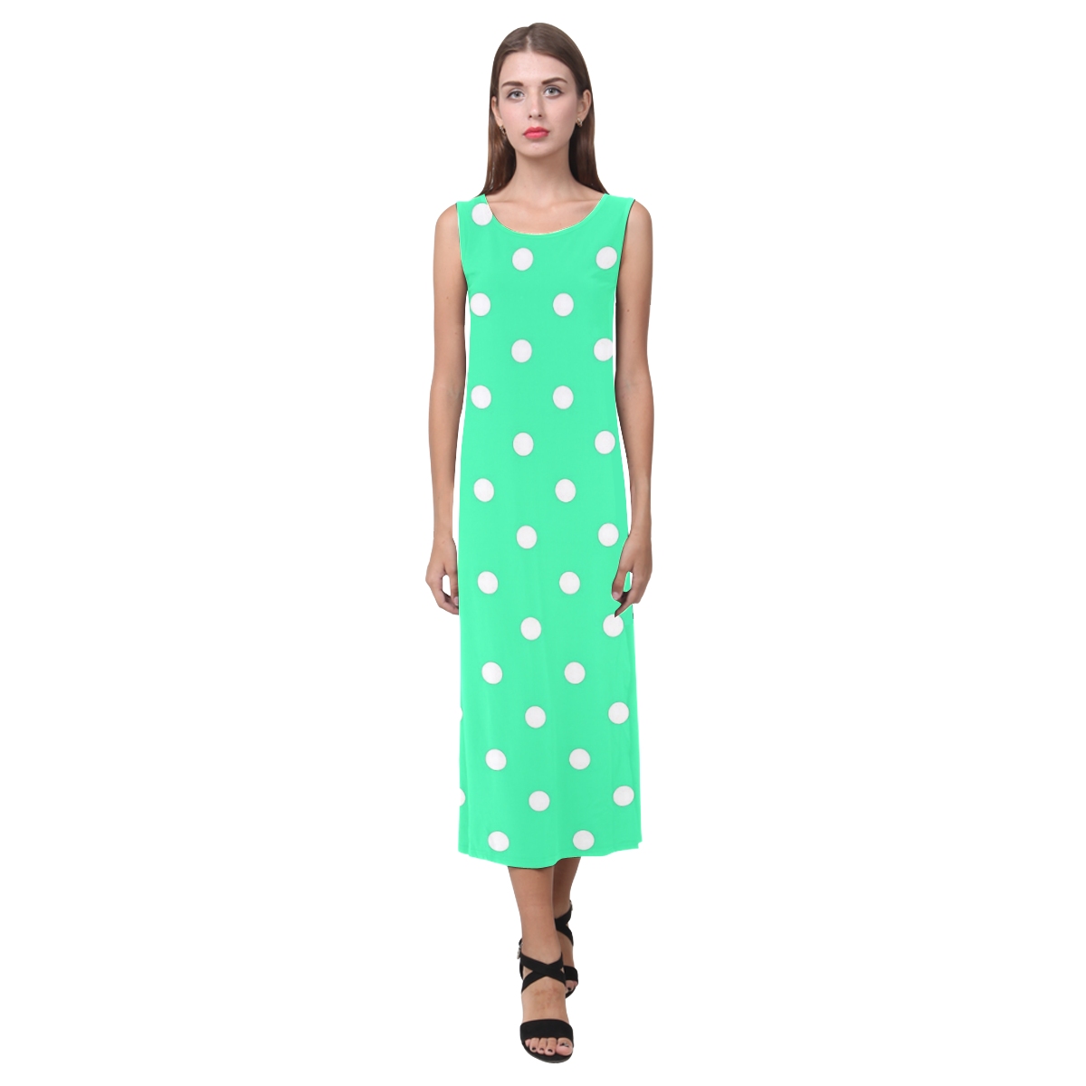 Blue Winter Camp Phaedra Sleeveless Open Fork Long Dress