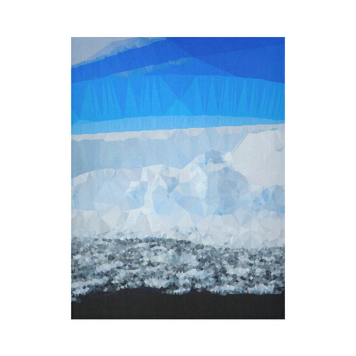 Iceberg Antarctica Low Poly Nature Landscape Cotton Linen Wall Tapestry 60"x 80"