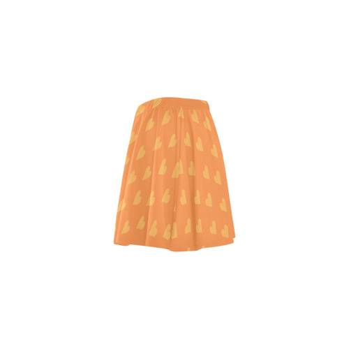 Heart Pattern Orange VAS2 Mini Skating Skirt (Model D36)