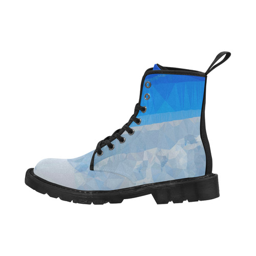 Iceberg Antarctica Low Poly Nature Landscape Martin Boots for Women (Black) (Model 1203H)