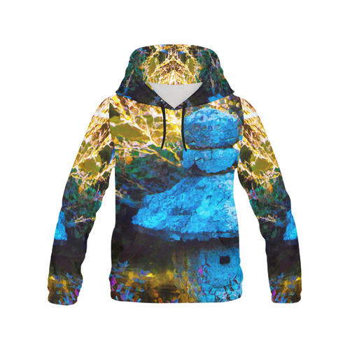 Japanese Painted Garden All Over Print Hoodie for Women (USA Size) (Model H13)