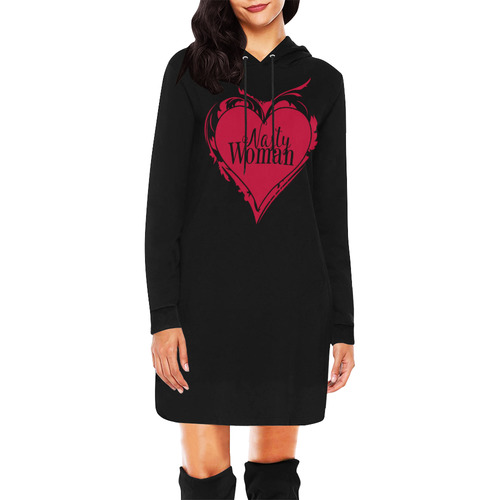 NASTY WOMAN ART HEART for powerwomen All Over Print Hoodie Mini Dress (Model H27)