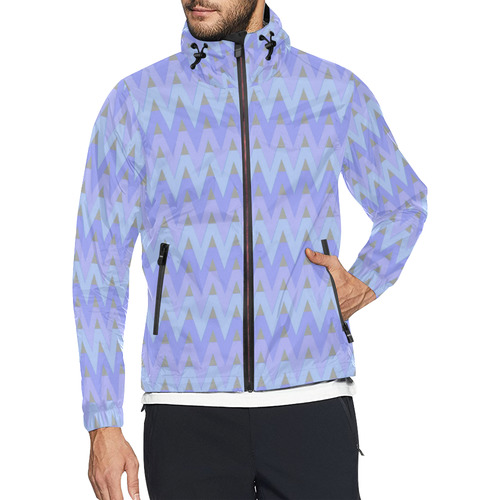 Winter Chevrons Unisex All Over Print Windbreaker (Model H23)