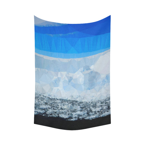 Iceberg Antarctica Low Poly Nature Landscape Cotton Linen Wall Tapestry 60"x 90"