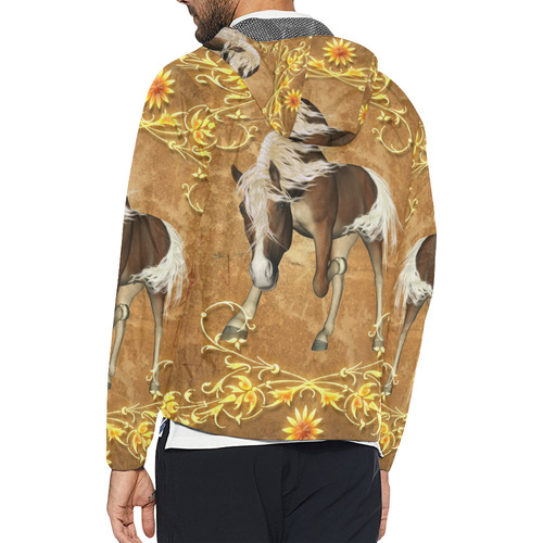 Wonderful brown horse Unisex All Over Print Windbreaker (Model H23)