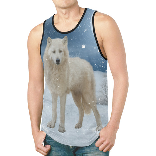 Awesome arctic wolf New All Over Print Tank Top for Men (Model T46)