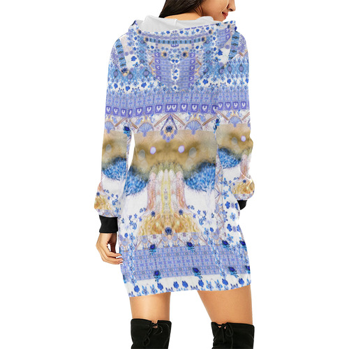 sanctuary-10 All Over Print Hoodie Mini Dress (Model H27)