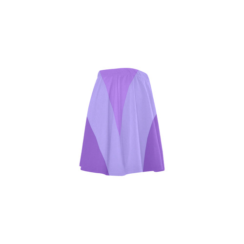 Shades Of Purple Stripes Mini Skating Skirt (Model D36)