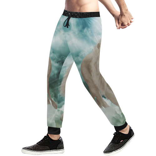 The white lion in the universe Men's All Over Print Sweatpants (Model L11)