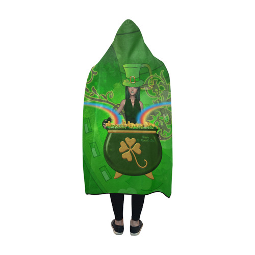 Happy St. Patrick's day Hooded Blanket 60''x50''