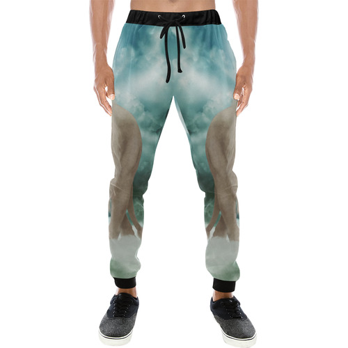 The white lion in the universe Men's All Over Print Sweatpants (Model L11)