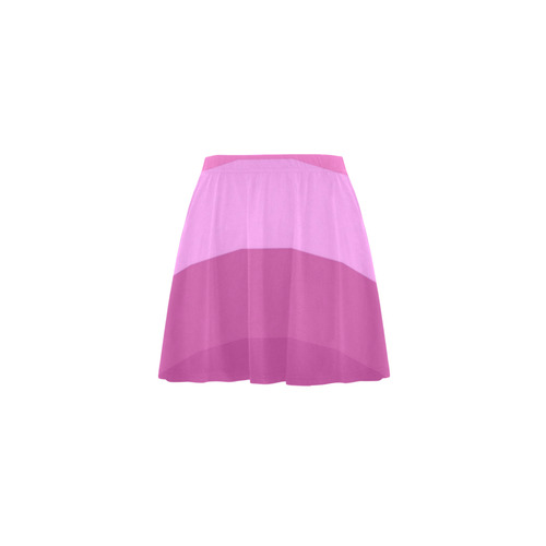 Shades Of Pink Stripes Mini Skating Skirt (Model D36)