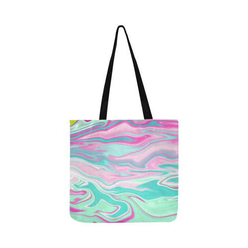 Iridescent Holographic Design Reusable Shopping Bag Model 1660 (Two sides)