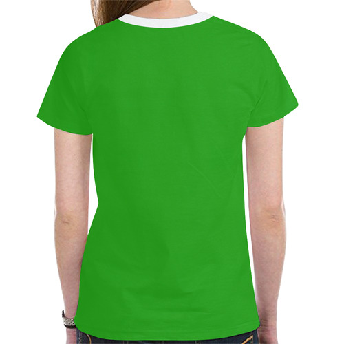 Kiss Me I'm Irish Shamrock New All Over Print T-shirt for Women (Model T45)