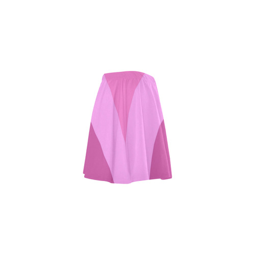 Shades Of Pink Stripes Mini Skating Skirt (Model D36)