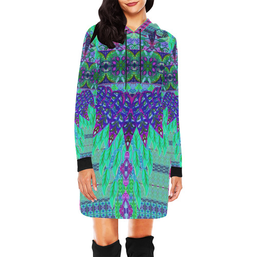 peru 3 All Over Print Hoodie Mini Dress (Model H27)