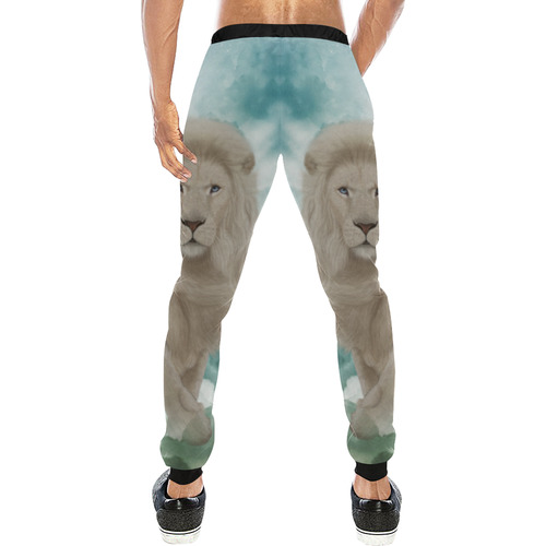 The white lion in the universe Men's All Over Print Sweatpants (Model L11)