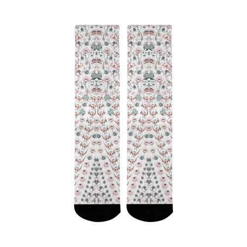 mille fleurs Mid-Calf Socks (Black Sole)