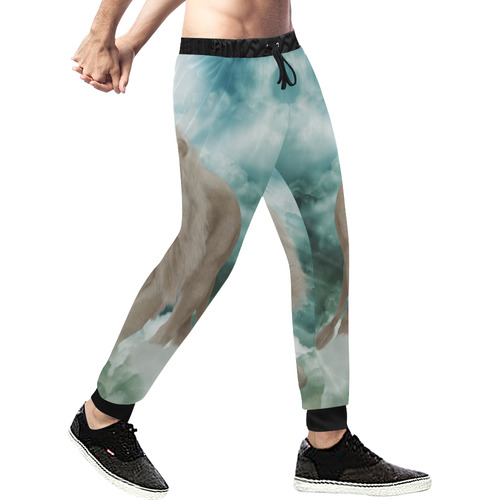 The white lion in the universe Men's All Over Print Sweatpants (Model L11)