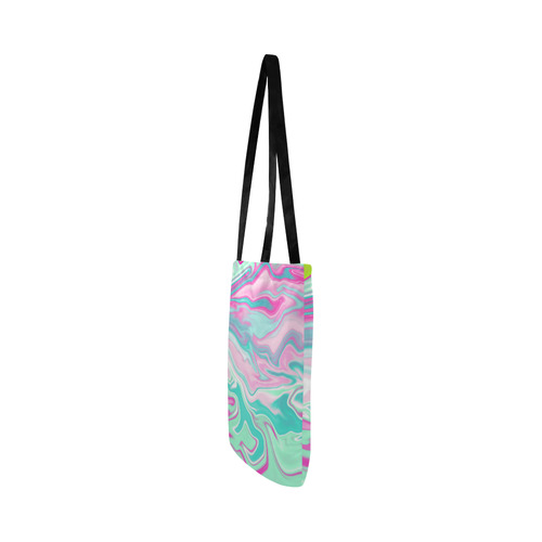 Iridescent Holographic Design Reusable Shopping Bag Model 1660 (Two sides)