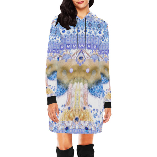 sanctuary-10 All Over Print Hoodie Mini Dress (Model H27)