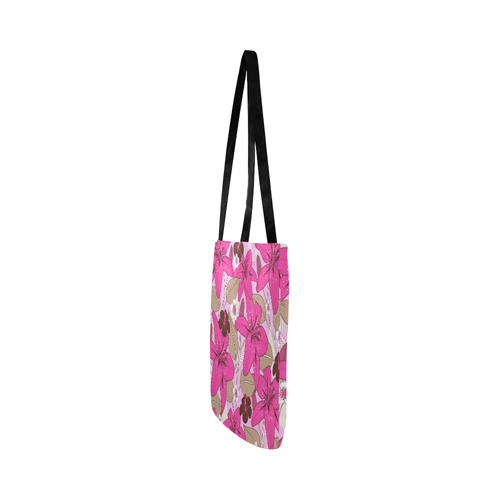 Romantic Pink Flowers Reusable Shopping Bag Model 1660 (Two sides)