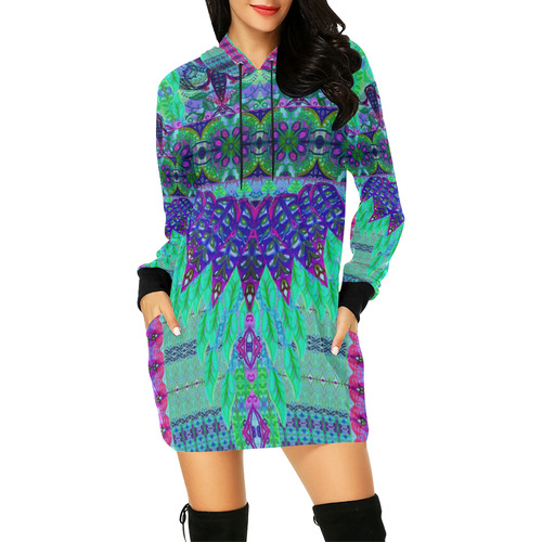 peru 3 All Over Print Hoodie Mini Dress (Model H27)