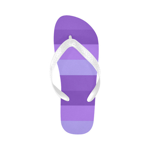 Shades Of Purple Stripes Flip Flops for Men/Women (Model 040)
