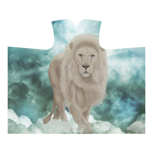 The white lion in the universe Hooded Blanket 60''x50''