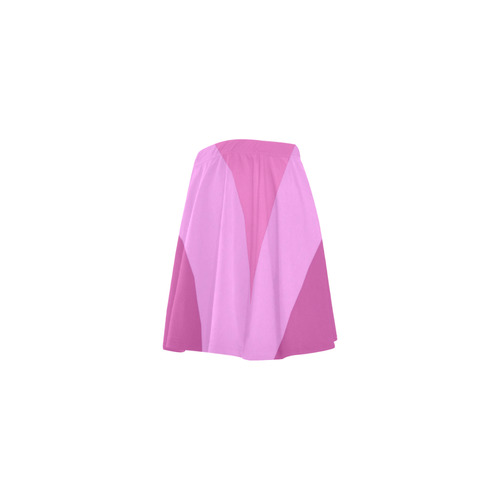 Shades Of Pink Stripes Mini Skating Skirt (Model D36)
