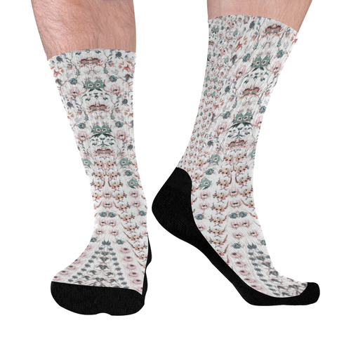 mille fleurs Mid-Calf Socks (Black Sole)