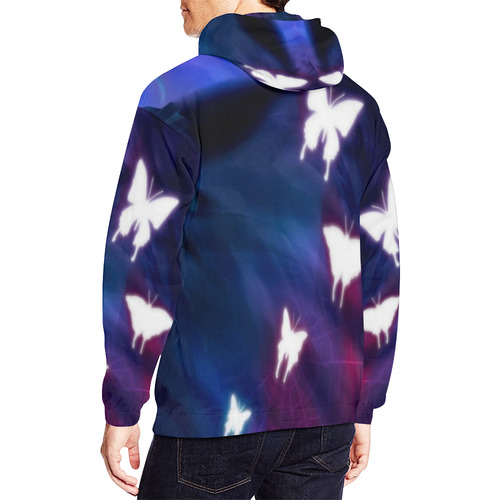 Witch Girl Butterfly Spell All Over Print Hoodie for Men/Large Size (USA Size) (Model H13)