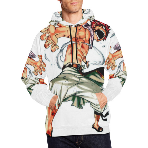 Manga Ninja Warrior All Over Print Hoodie for Men/Large Size (USA Size) (Model H13)