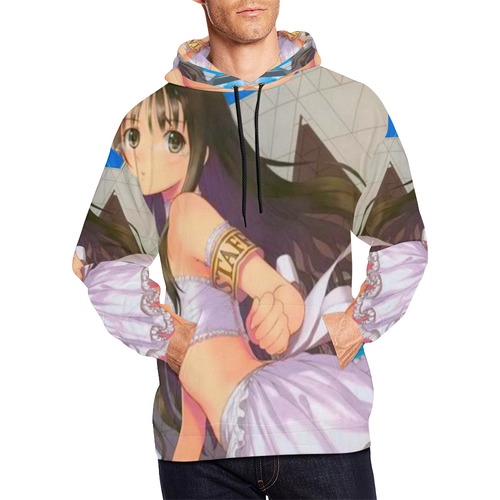 Beautiful Bride Anime Girl All Over Print Hoodie for Men/Large Size (USA Size) (Model H13)