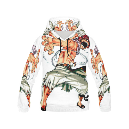 Manga Ninja Warrior All Over Print Hoodie for Men/Large Size (USA Size) (Model H13)