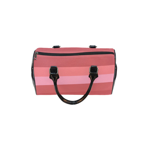 Shades Of Coral Stripes Boston Handbag (Model 1621)