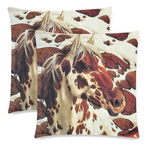 Paint Hiding In Plain Sight Custom Zippered Pillow Cases 18"x 18" (Twin Sides) (Set of 2)