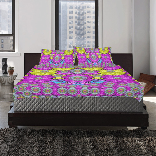 fantasy bloom in Spring time lively colors 3-Piece Bedding Set